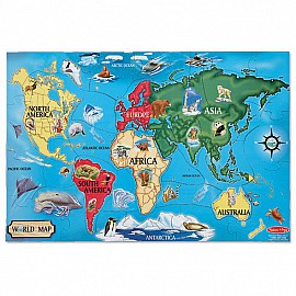 Пъзел Melissa&Doug карта на света 33ч. 10446