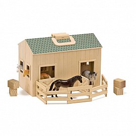 Дървена конеферма с 4 коня Melissa and Doug 13704