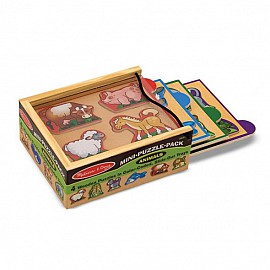 Дървен пъзел мини животни Melissa and Doug 14790