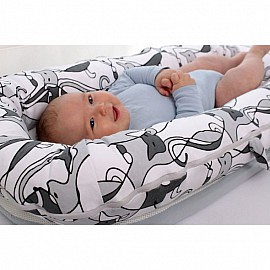 Бебешко кошче-гнездо Baby Matex Gniazdko DeLux-06 0251, Котки