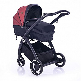 Бебешка комбинирана количка Lorelli ADRIA Black&Red