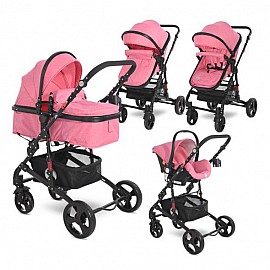 Бебешка количка Lorellli ALBA CLASSIC SET Candy Pink