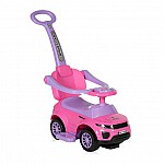 Кола за бутане Lorelli Off Road с дръжка Розова