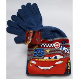 Комплект за момче шапка и ръкавици Макуин в синьо