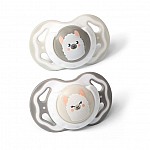 Залъгалка Babyono симетрична силикон 3-6м. 1224/02