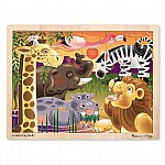 Дървен пъзел с африкански животни Melissa and Doug 24 части 12937