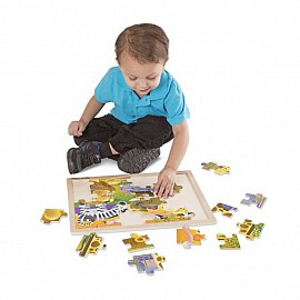 Дървен пъзел с африкански животни Melissa and Doug 24 части 12937
