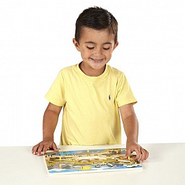 Дървен пъзел с африкански животни Melissa and Doug 24 части 12937