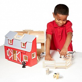 Сгъваем дървен обор с животни Melissa and Doug 13700