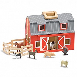 Сгъваем дървен обор с животни Melissa and Doug 13700