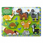 Дървен пъзел Melissa and Doug Домашни любимци 13724