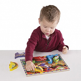 Дървен пъзел Melissa and Doug Динозаври 13747