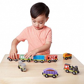 Дървен влак Melissa and Doug комплект 15186