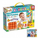 Пъзел в кутия Lisciani CAROTINA BABY 3D животни 79926