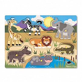 Дървен пъзел Melissa and Doug Сафари 19054