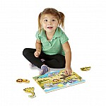 Дървен пъзел Melissa and Doug Сафари 19054
