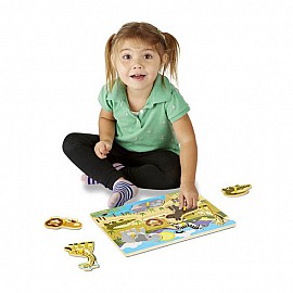 Дървен пъзел Melissa and Doug Сафари 19054