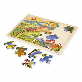 Дървен пъзел Динозаври в рамка Melissa and Doug 19066