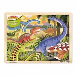 Дървен пъзел Динозаври в рамка Melissa and Doug 19066