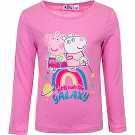 Блуза за момиче Пепа Galaxy розова