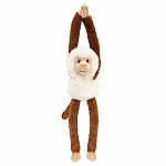 Маймунка със звук, 47 см, бяло и тъмно кафяво, Keel Toys