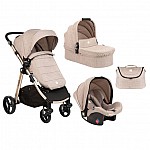 Комбинирана количка 3 в 1 Kikka Boo Ugo Beige Melange 2020