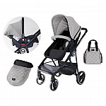 Комбинирана количка Kikka Boo 3 в 1 с трансф.седалка Gianni Grey