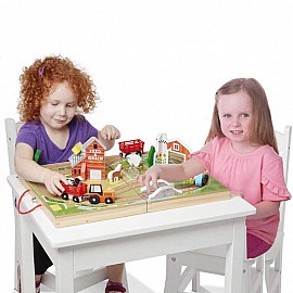 Дървен комплект в куфарче - Ферма Melissa and Doug 40142