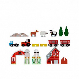 Дървен комплект в куфарче - Ферма Melissa and Doug 40142