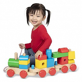 Дървен шарен влак Melissa and Doug 40544