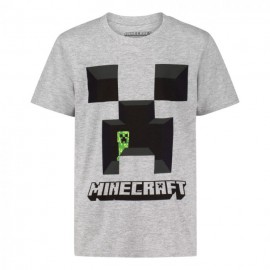 Пижама Minecraft Creeper Gray с къс ръкав и панталон