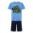 Пижама Minecraft 3 Creepers Blue с къс ръкав и панталон