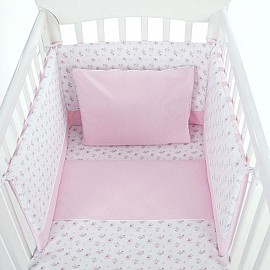 Спален комплект Kikka Boo трико 5 ч-т Pink Flowers 60х120