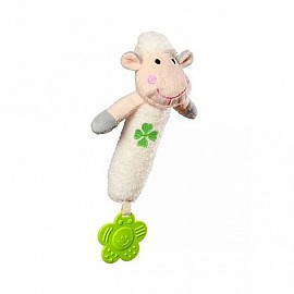 Плюшена играчка Babyono Писукаща с гризалка Овца 606