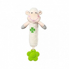 Плюшена играчка Babyono Писукаща с гризалка Овца 606