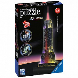 Пъзел 3D Ravensburger с LED светлини Емпайър Стейт Билдинг, Ню Йорк 216 ч.
