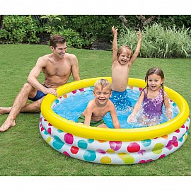 Надуваем басейн INTEX Cool Dots
