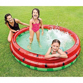 Надуваем басейн INTEX Диня 168х38 см.