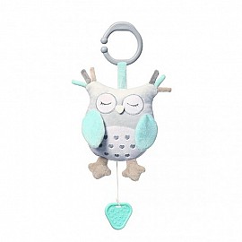 Плюшена играчка Babyono Музикалната сова София с гризалка 792