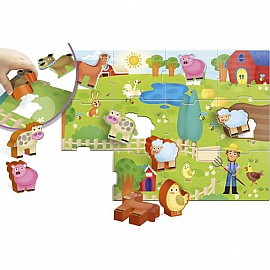 Детски пъзел-игра Lisciani Фермата Carotina Baby 67848