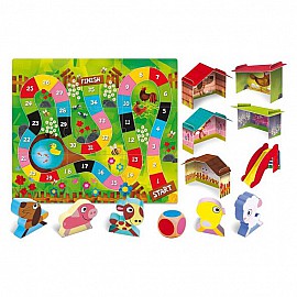 Дървена игра Lisciani Montesori Baby Farm 85873