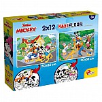 Пъзел Lisiani Maxi 2 х 12 ч. Mickey 86559