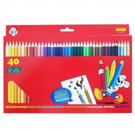 Цветни моливи, 40 броя, включващ един златен и един сребърен