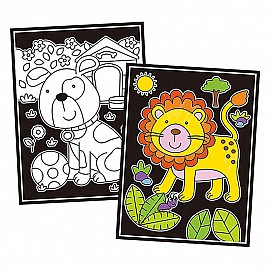 Книжка за оцветяване от кадифе "Животни"