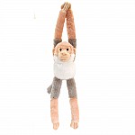 Маймунка със звук, 47 см, бялo и сиво, Keel Toys