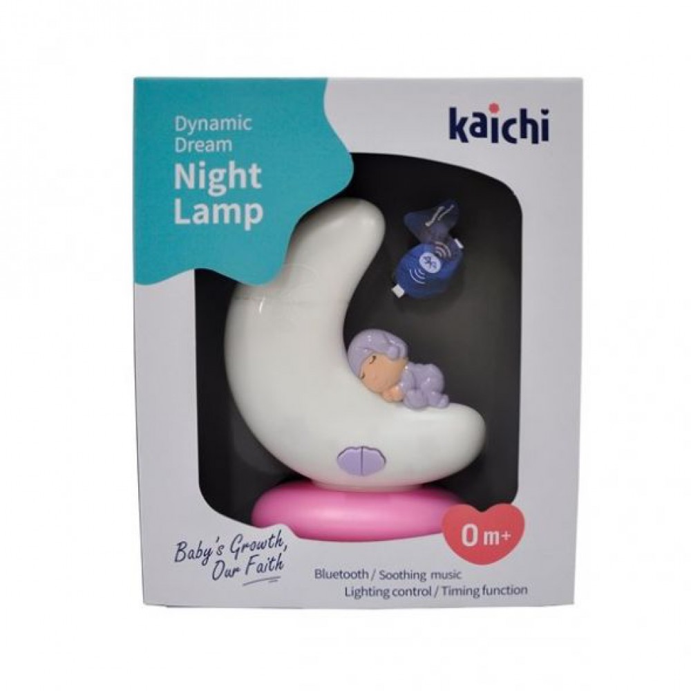 Бебешка музикална лампа с Bluetooth Луна Kaichi Raya Toys, Розов