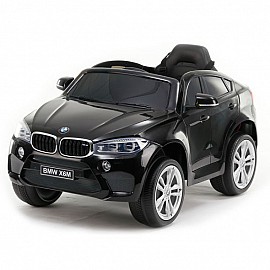 Акумулаторен джип BMW X6M кожена седалка - JJ2199 черен