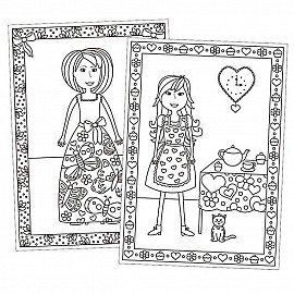 Книжка за оцветяване "Модерни момичета"