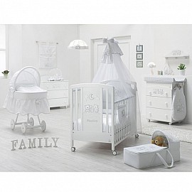 Бебешка кошара Italbaby HAPPY FAMILY Бял