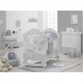 Бебешка кошара Italbaby JOLIE Oblò White/Grey